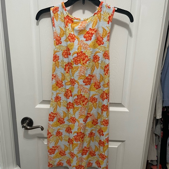 SO Floral Swim Coverup - Orange and Yellow - Picture 4 of 7